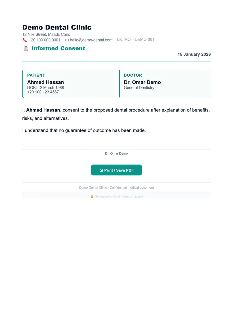 Consent form (English)